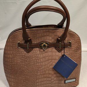 Chocolate brown & mocha toned handbag Adrienne Vittadini